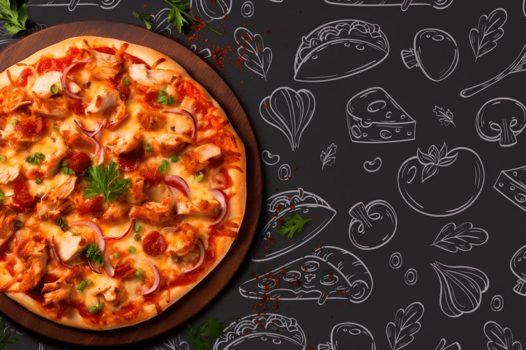 Pizza artesanal sendo servida em uma das melhores pizzarias em Itajaí, com ingredientes frescos e sabor autêntico.